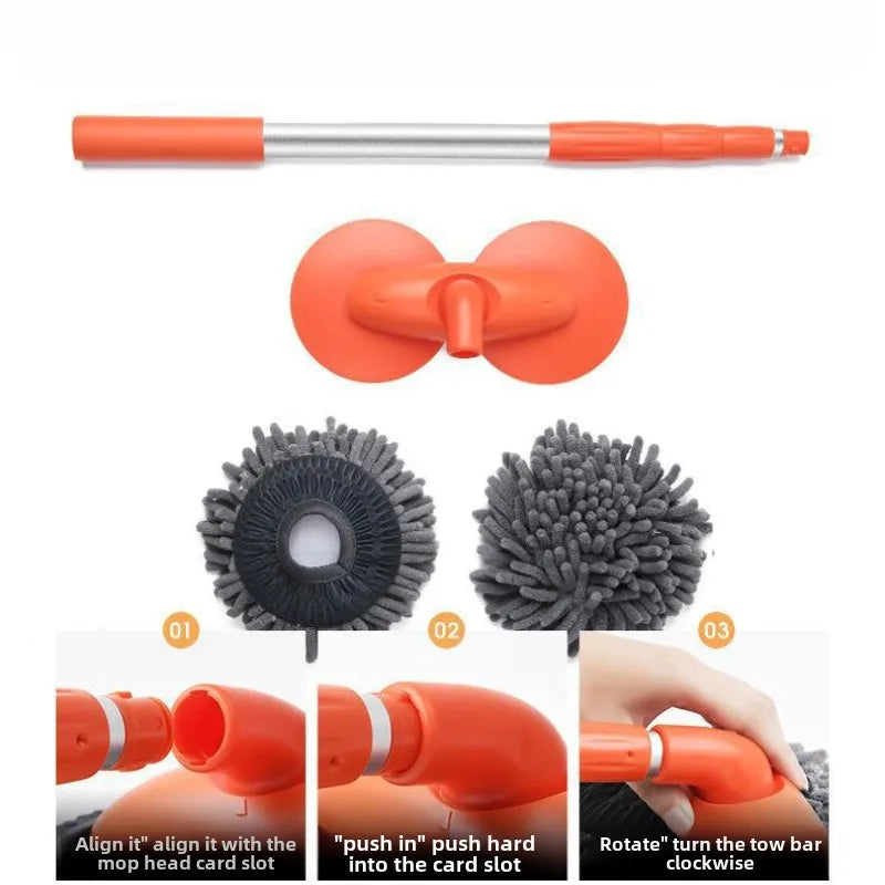Car Mop Foam Washer Chenille Double Brush Head - Autoxmatch