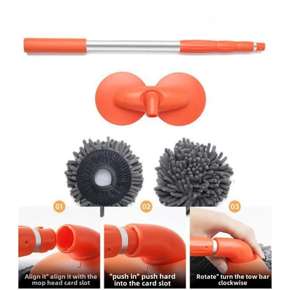 Car Mop Foam Washer Chenille Double Brush Head - Autoxmatch