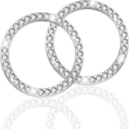 Crystal Double Rhinestone Car Engine Start Stop Decorative Ring - Autoxmatch