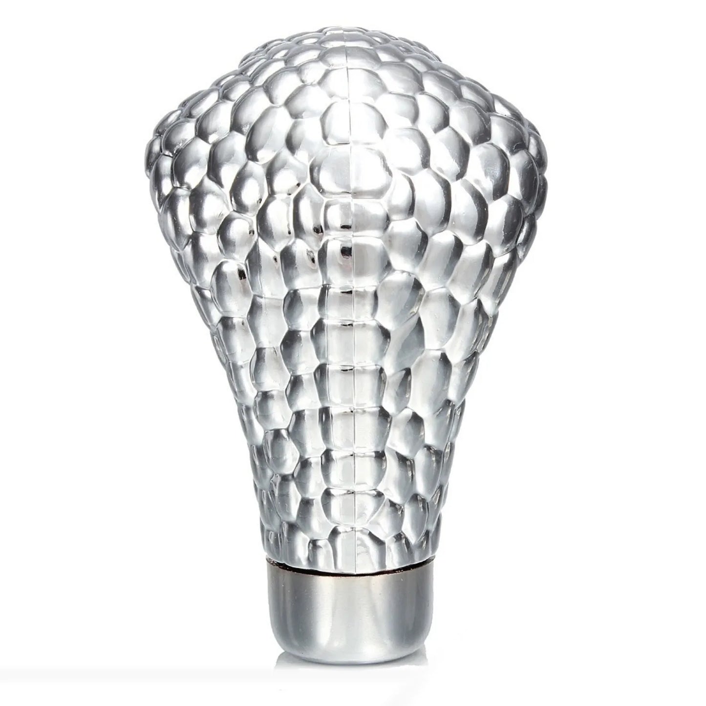 Crystal light bulb-shaped object on a white background