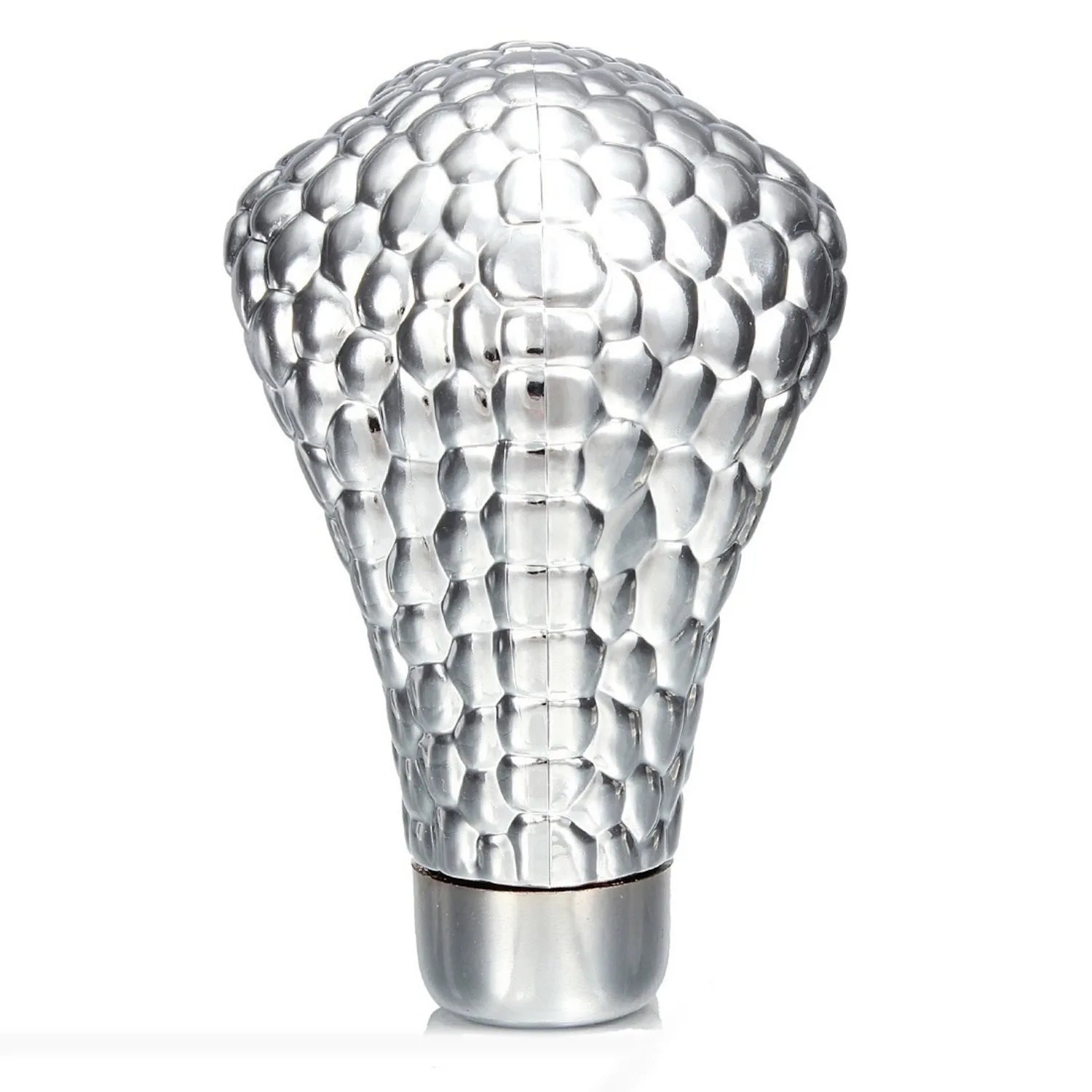 Crystal light bulb-shaped object on a white background