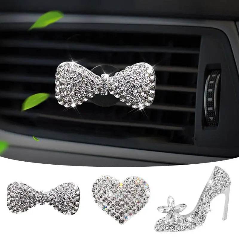 Bling Diamond Car Air Freshener Outlet Perfume Clip - Autoxmatch