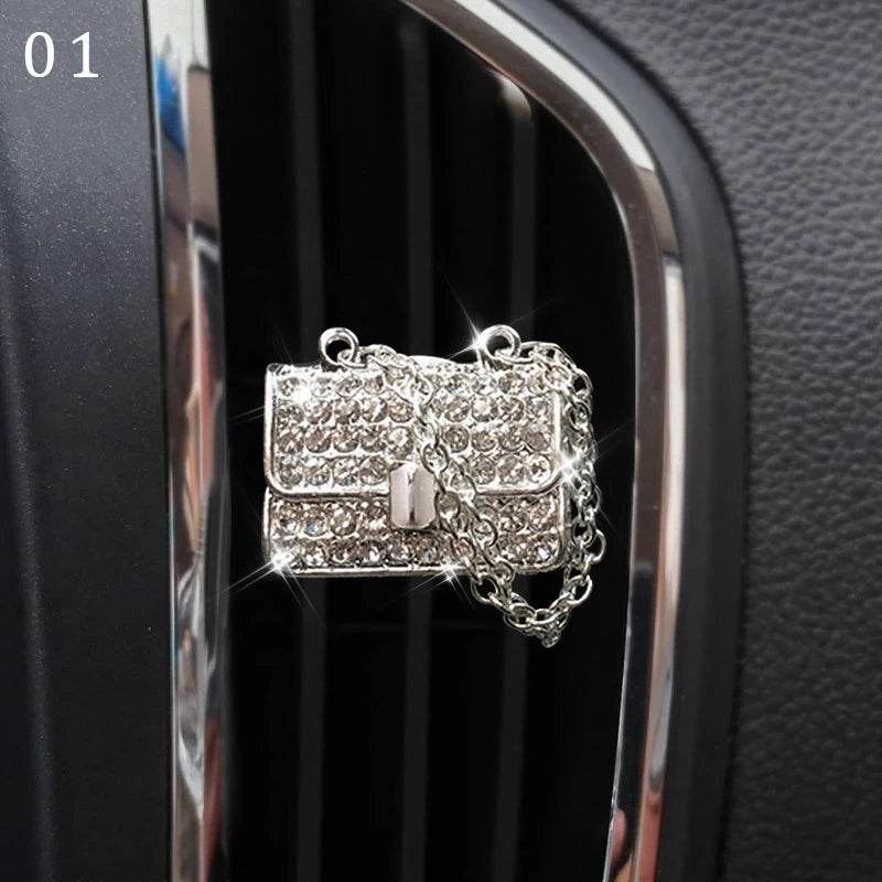 Bling Diamond Car Air Freshener Outlet Perfume Clip - Autoxmatch