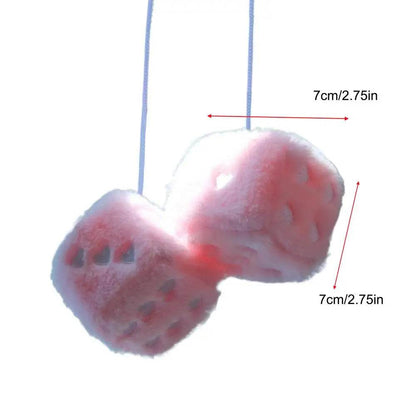 Dice Car Ornament Pair Plush - Autoxmatch