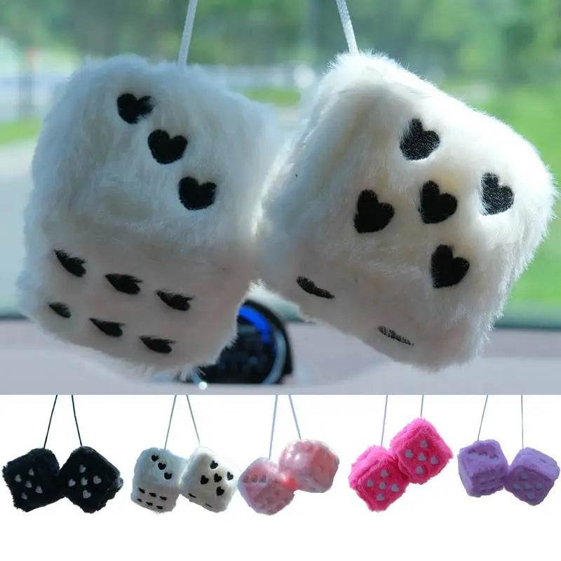 Dice Car Ornament Pair Plush - Autoxmatch