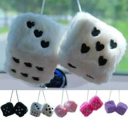 Dice Car Ornament Pair Plush - Autoxmatch