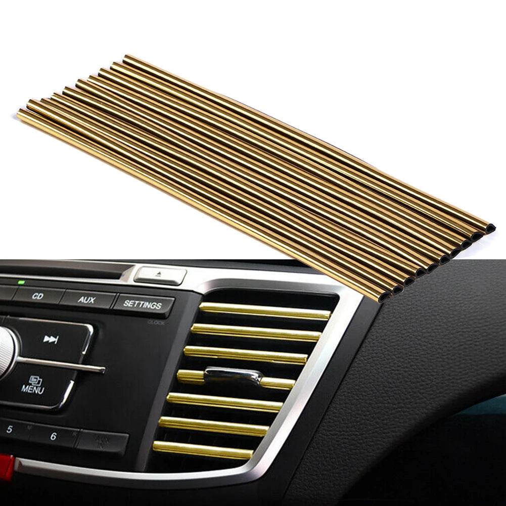 Car Interior Air Conditioner Outlet Vent Grille Chrome Decoration Strip - Autoxmatch
