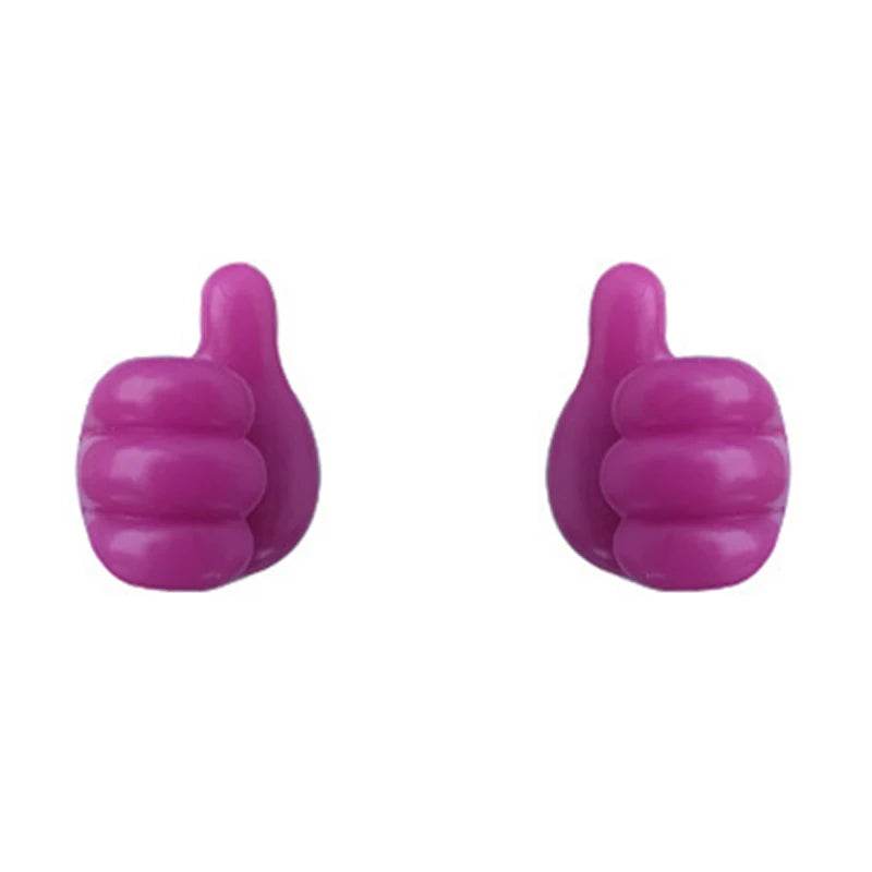 Hand-shaped Rubber Holder Glasses Cable Power Cord Mini Hook - Autoxmatch