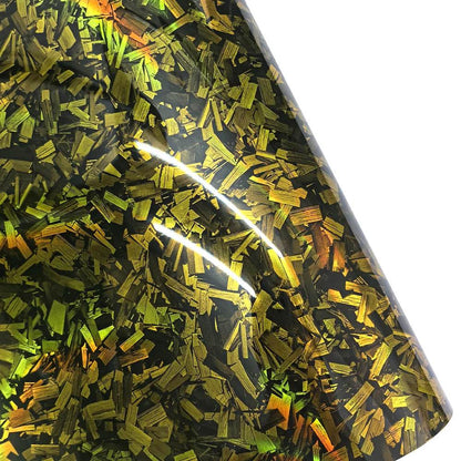 High Glossy Black Gold Silver Red Forged Carbon Fiber Stickers - Autoxmatch