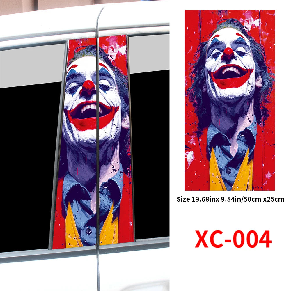 Joker Car Stickers Center Column Cover - Autoxmatch