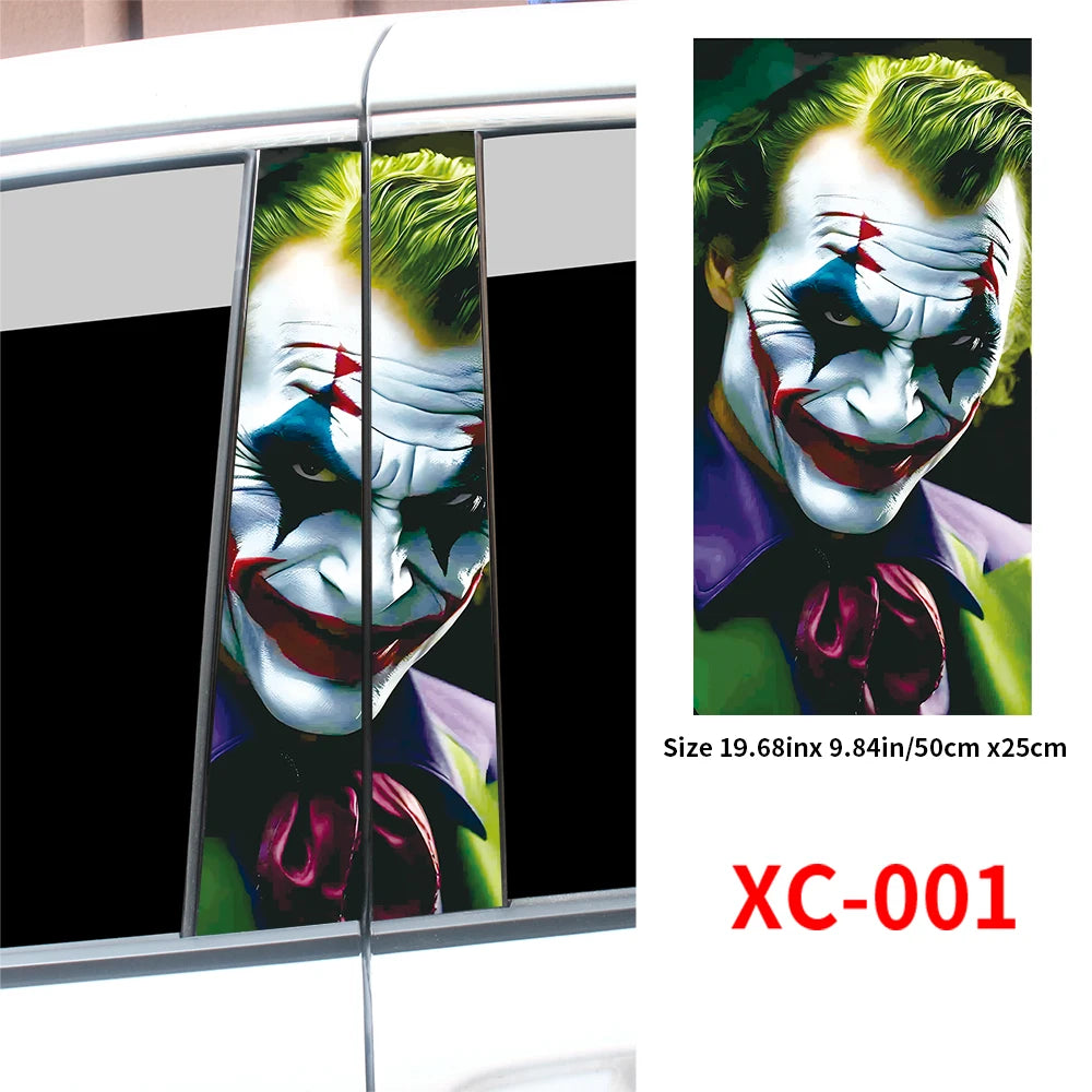 Joker Car Stickers Center Column Cover - Autoxmatch