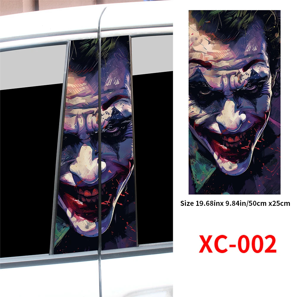 Joker Car Stickers Center Column Cover - Autoxmatch