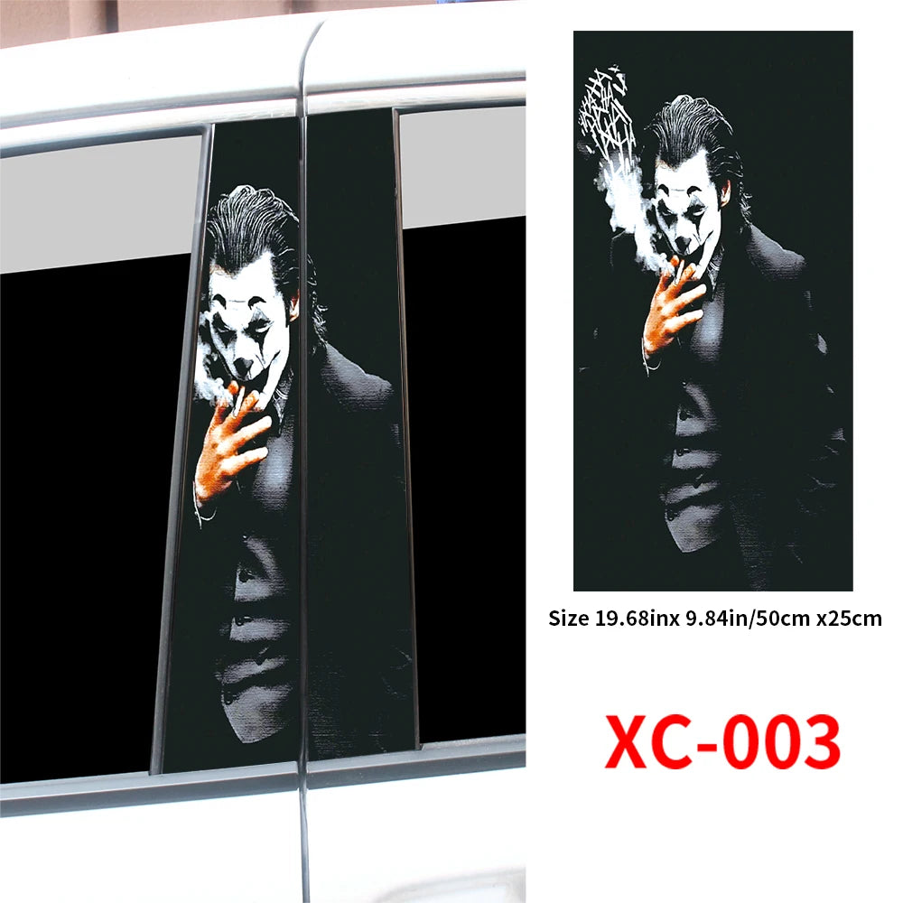 Joker Car Stickers Center Column Cover - Autoxmatch