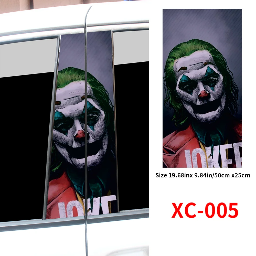 Joker Car Stickers Center Column Cover - Autoxmatch