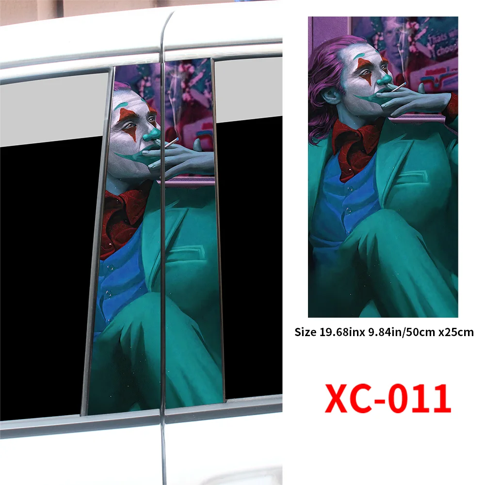 Joker Car Stickers Center Column Cover - Autoxmatch
