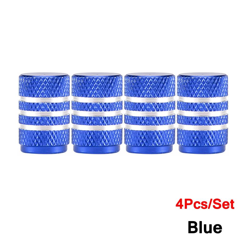 Knurling Style Car Tire Valve Stems Cap 4Pcs - Autoxmatch