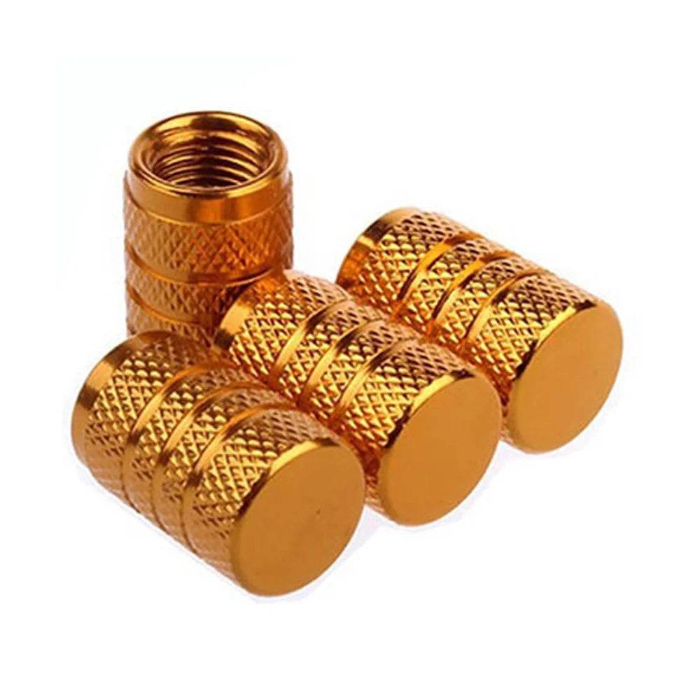Knurling Style Car Tire Valve Stems Cap 4Pcs - Autoxmatch