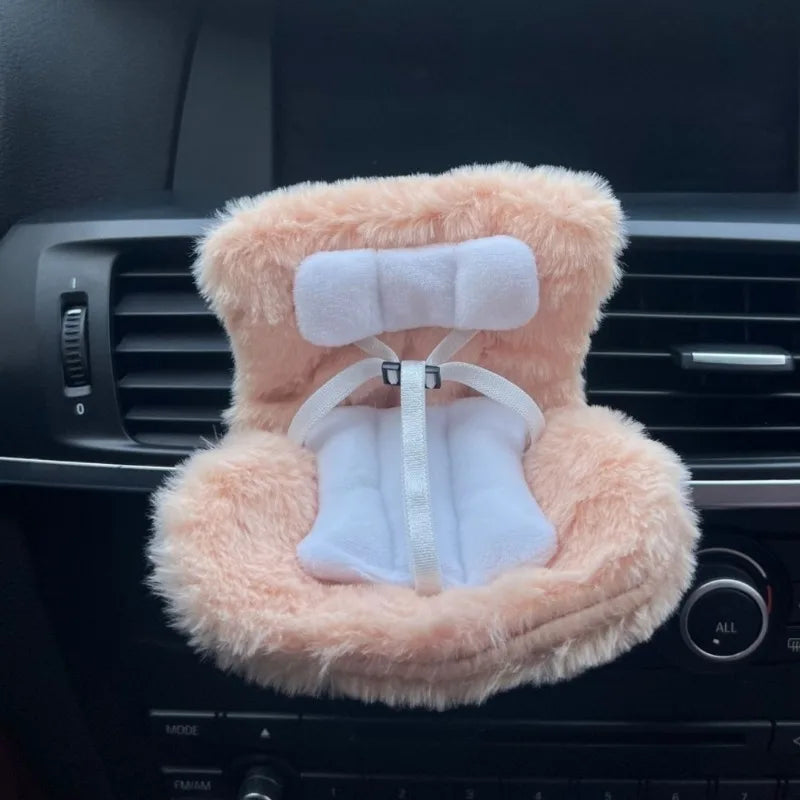 Labubu Doll Car Safety Seat Interior Styling - Autoxmatch