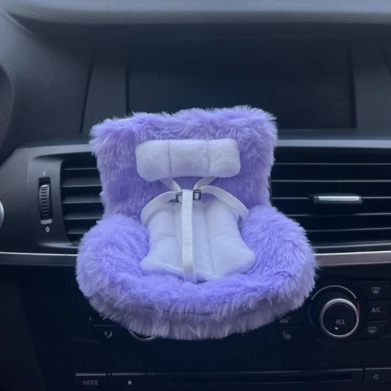 Labubu Doll Car Safety Seat Interior Styling - Autoxmatch