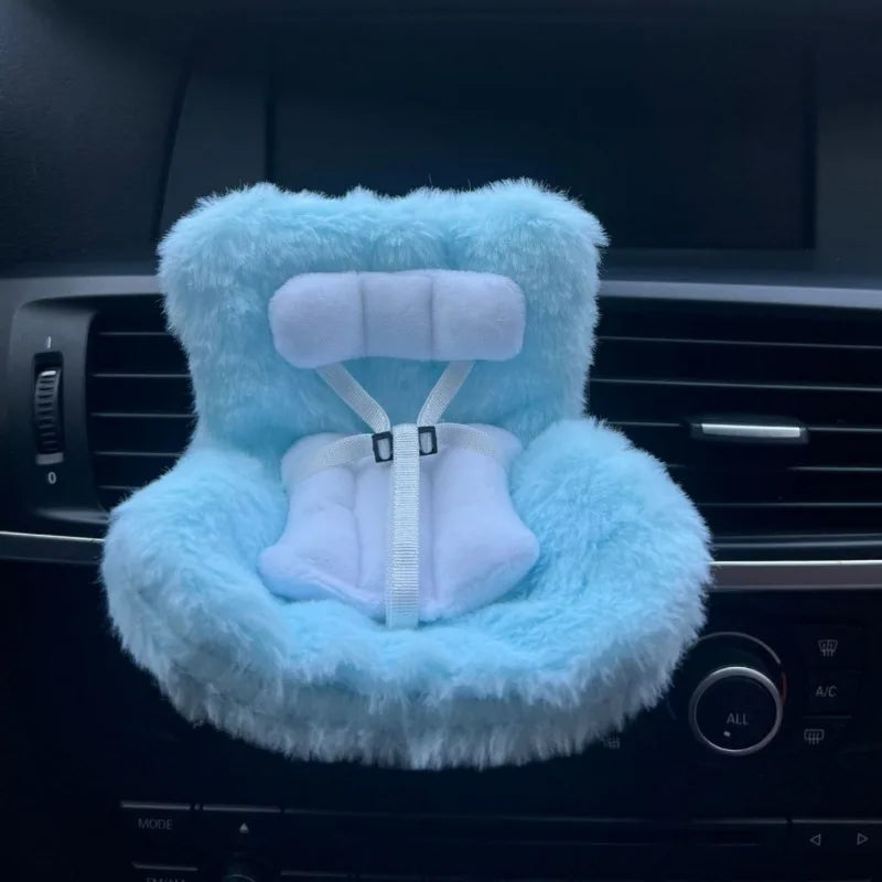 Labubu Doll Car Safety Seat Interior Styling - Autoxmatch