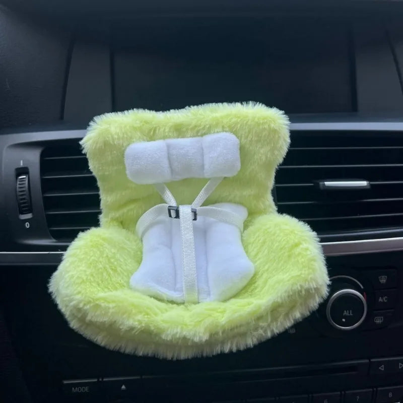 Labubu Doll Car Safety Seat Interior Styling - Autoxmatch