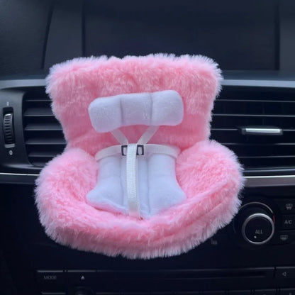 Labubu Doll Car Safety Seat Interior Styling - Autoxmatch