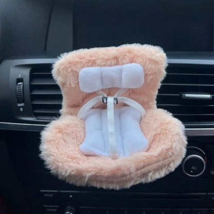 Labubu Doll Car Safety Seat Interior Styling - Autoxmatch