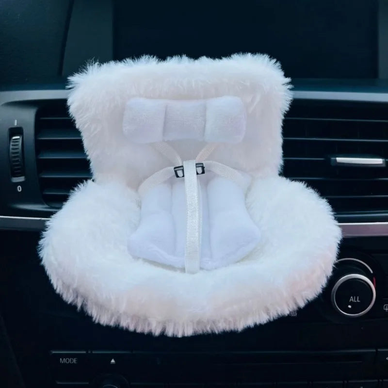Labubu Doll Car Safety Seat Interior Styling - Autoxmatch
