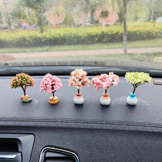 Miniature Artificial Plants Car Dashboard Beach Interior Decor
