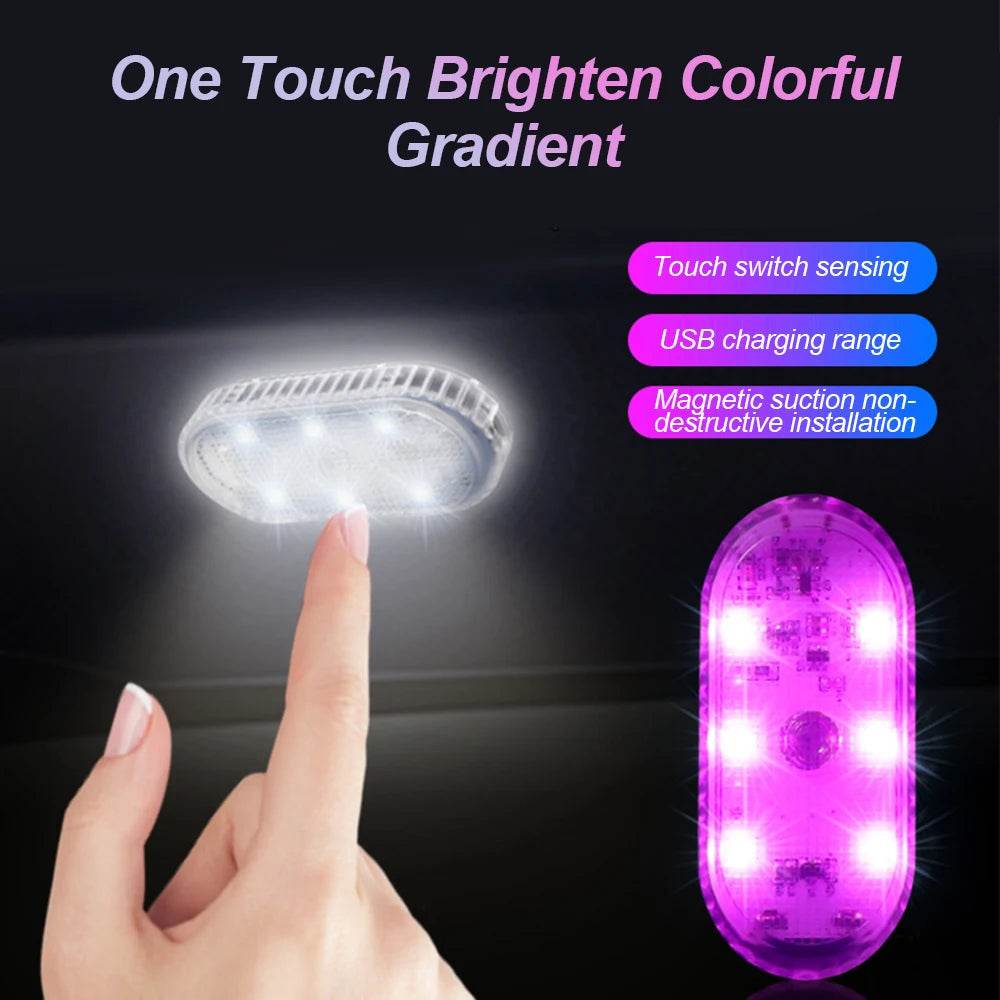 Multi Color Wireless Car Touch Roof LED Lights - Autoxmatch