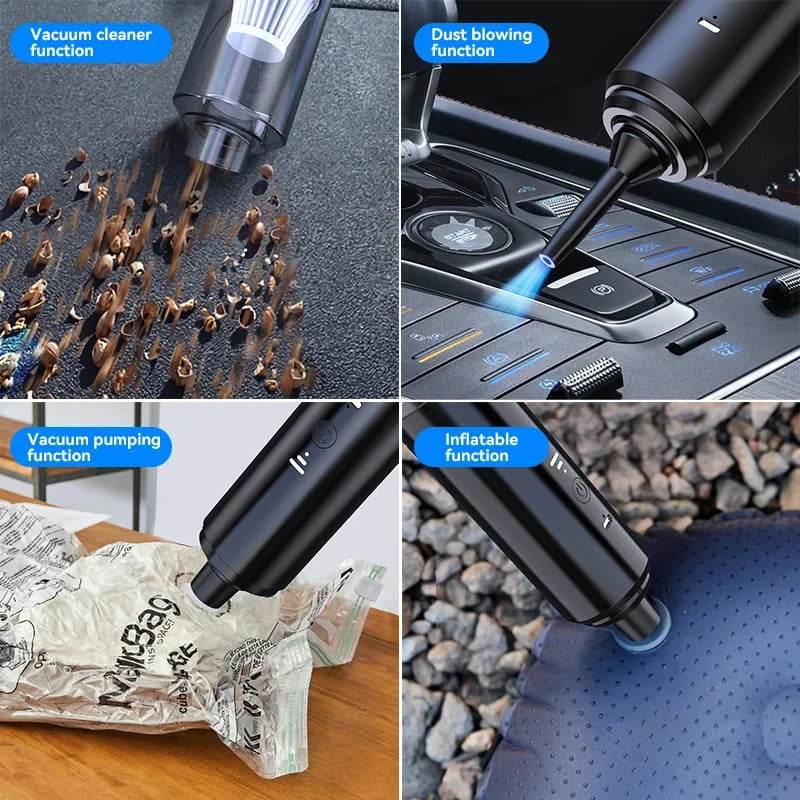 Car Vacuum Cleaner Portable Wireless Handheld Mini Blower 4-in-1 - Autoxmatch