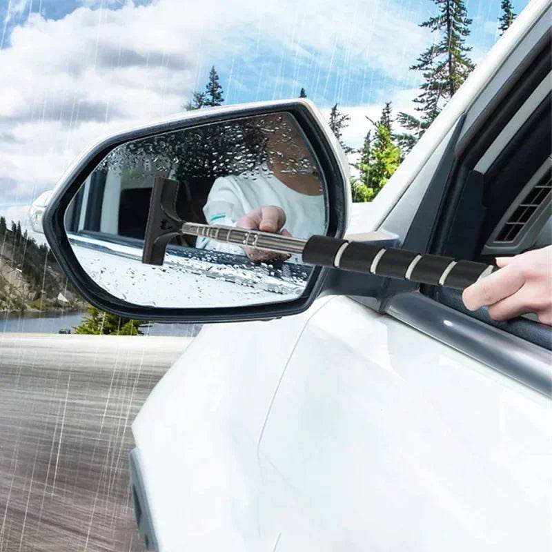 Retractable Car Rearview Mirror Wiper Stainless Steel - Autoxmatch