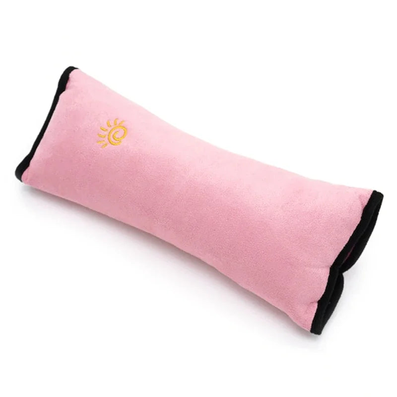 Pink and black Kids Car Seat Belt Pillow cushion