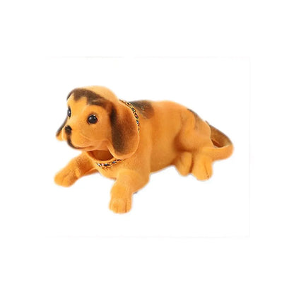 Plush toy dog on a white background