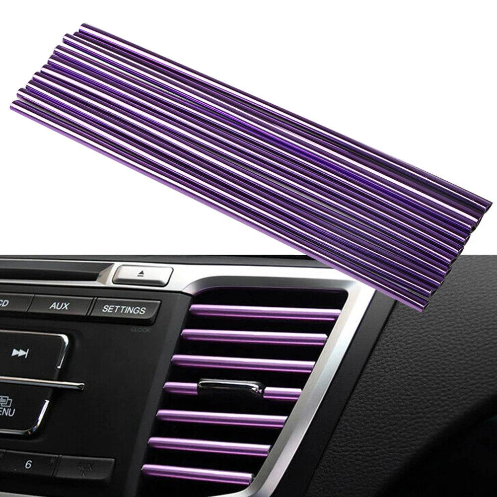 Car Interior Air Conditioner Outlet Vent Grille Chrome Decoration Strip - Autoxmatch