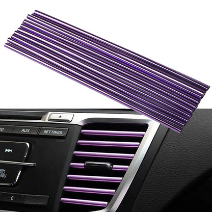 Car Interior Air Conditioner Outlet Vent Grille Chrome Decoration Strip - Autoxmatch