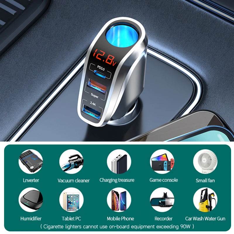 Quick Car Cigarette Lighter & Mobile Charger QC 3.0 - Autoxmatch