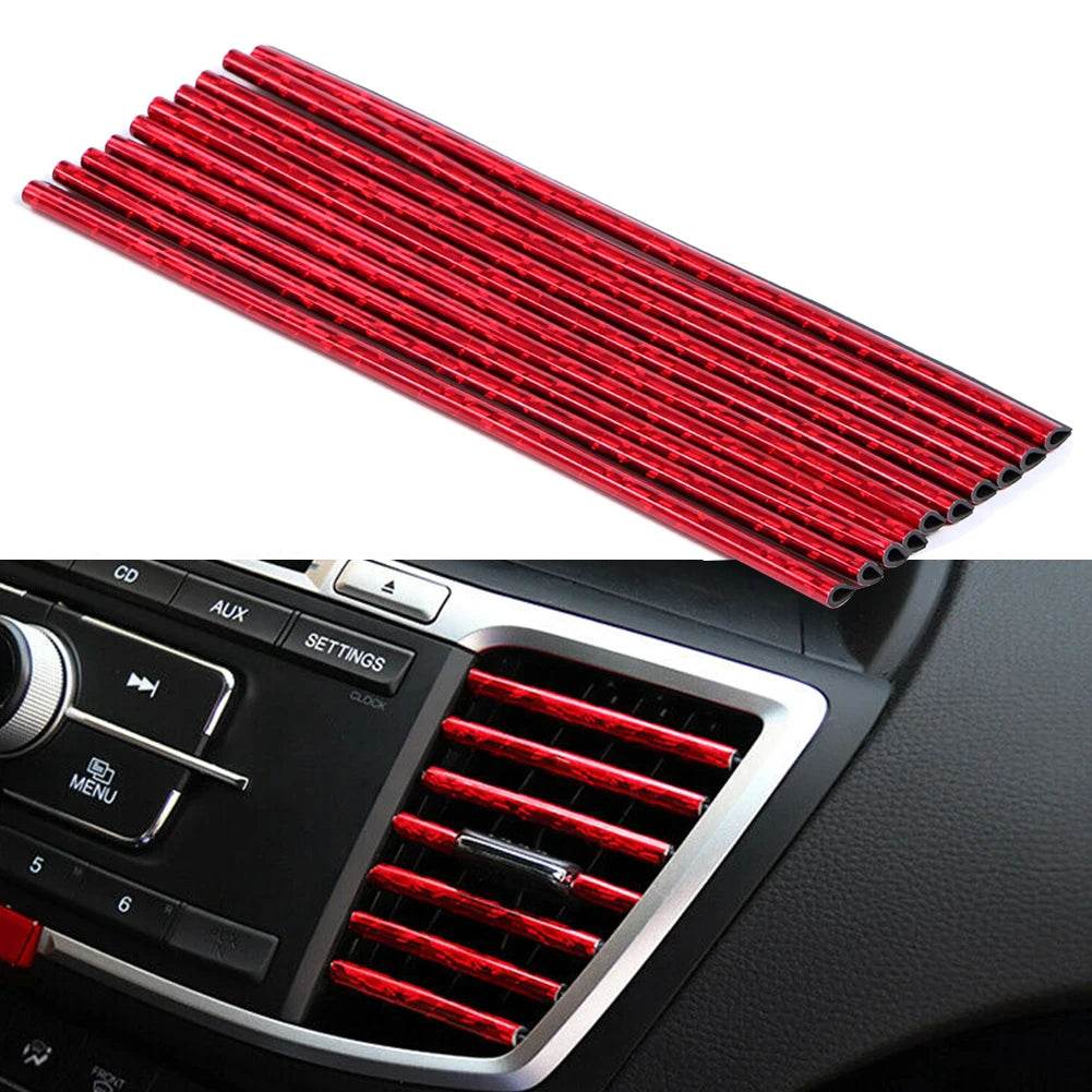 Car Interior Air Conditioner Outlet Vent Grille Chrome Decoration Strip - Autoxmatch