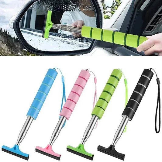 Retractable Car Rearview Mirror Wiper Stainless Steel - Autoxmatch