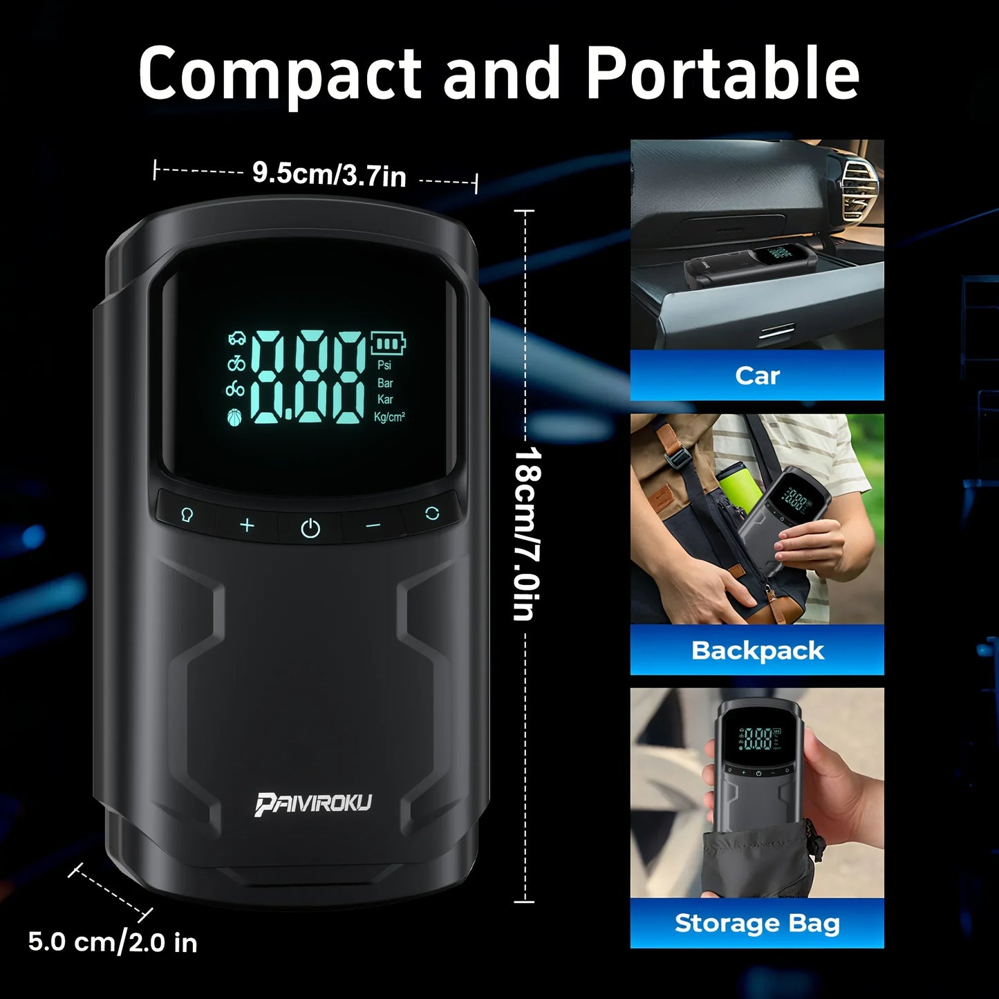 Autoxmatch Paiviroku 4-in-1 Car Jump Starter Kit