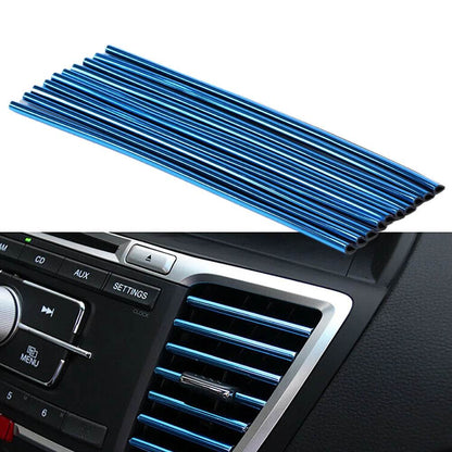 Car Interior Air Conditioner Outlet Vent Grille Chrome Decoration Strip - Autoxmatch