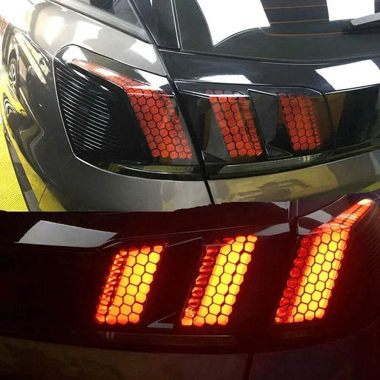 Car Honeycomb Sticker DIY Auto Rear Tail Light Headlight - Autoxmatch