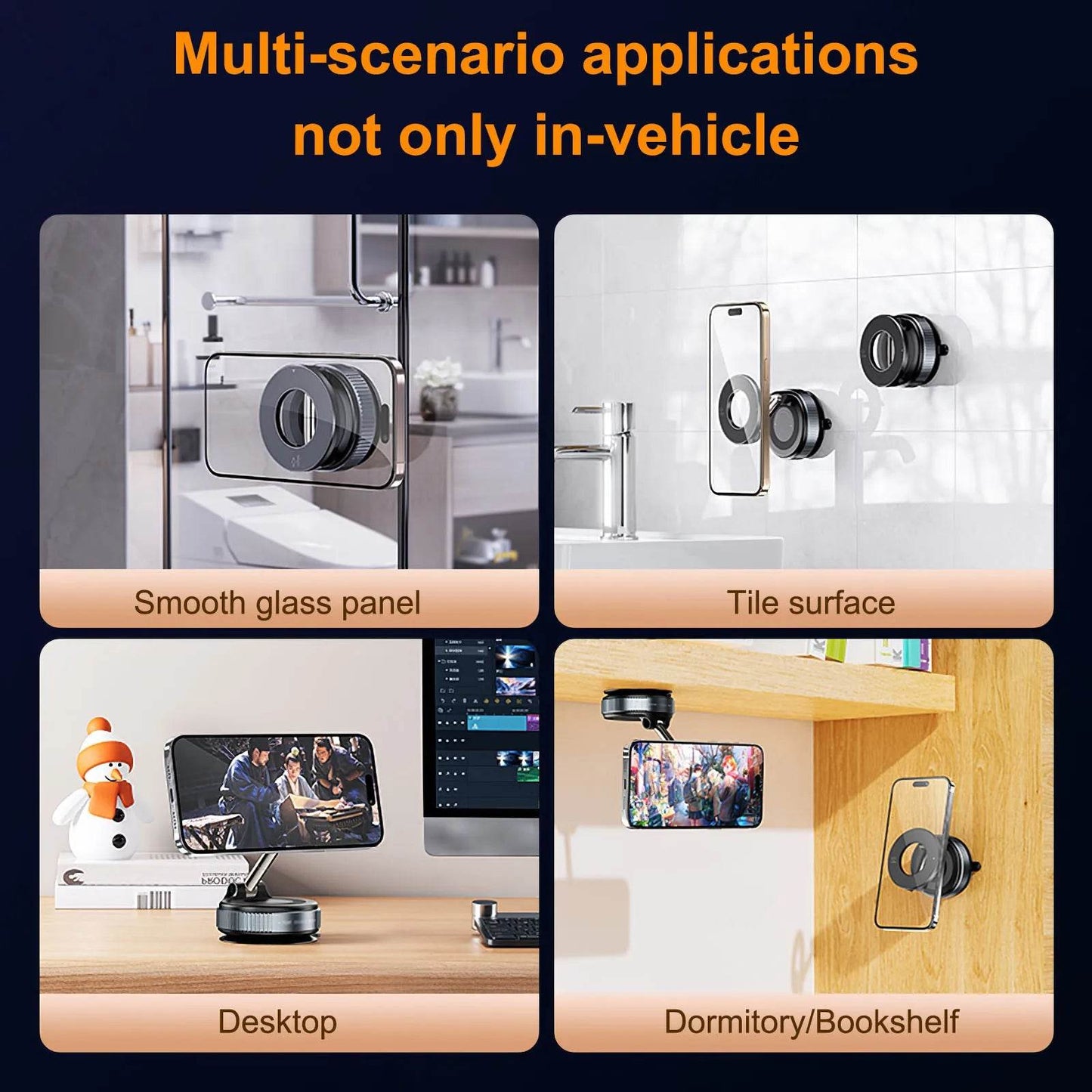 Strong Adjustable Vacuum Mount Phone Holder - Autoxmatch