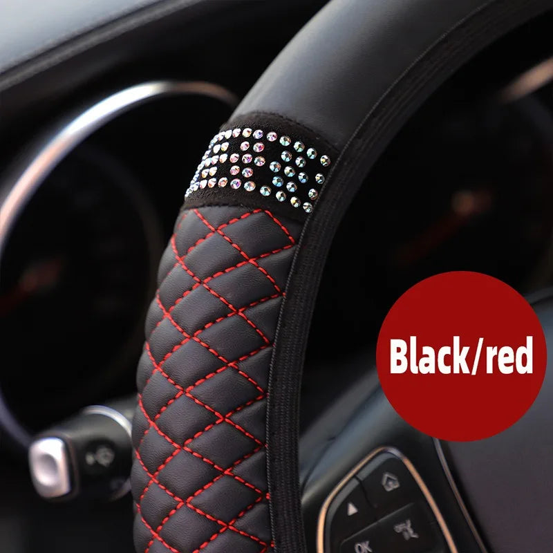 Summer Winter Car Steering Wheel Cover Red 