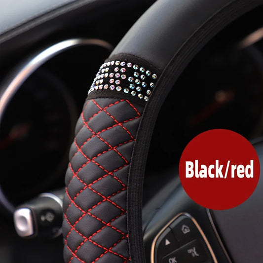 Summer Winter Car Steering Wheel Cover Red 