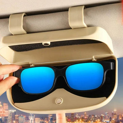 Car Portable Glasses Box Sun Visor Holder - Autoxmatch