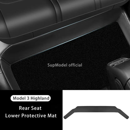 Tesla Rear Seat Lower Protective Mat Applicable to Model Y Juniper 2025 Model 3 Highland Electric Vehicle Protective Pad - Autoxmatch
