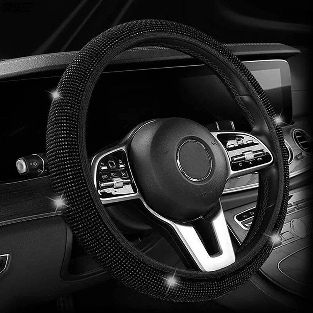 Bling Crystal Diamond Car Steering Wheel Cover - Autoxmatch