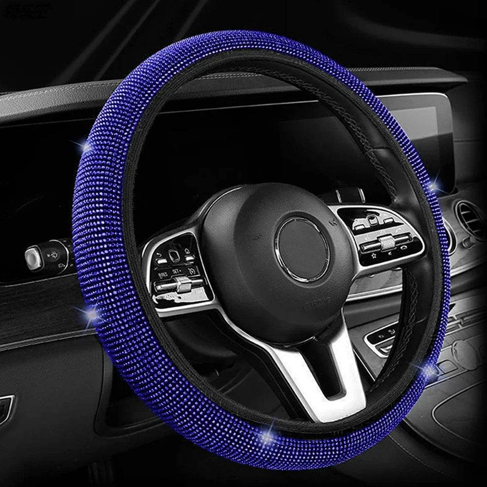 Bling Crystal Diamond Car Steering Wheel Cover - Autoxmatch