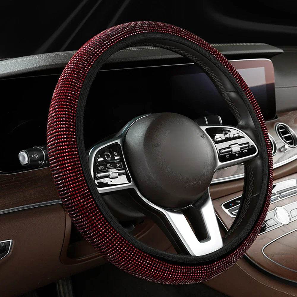 Bling Crystal Diamond Car Steering Wheel Cover - Autoxmatch